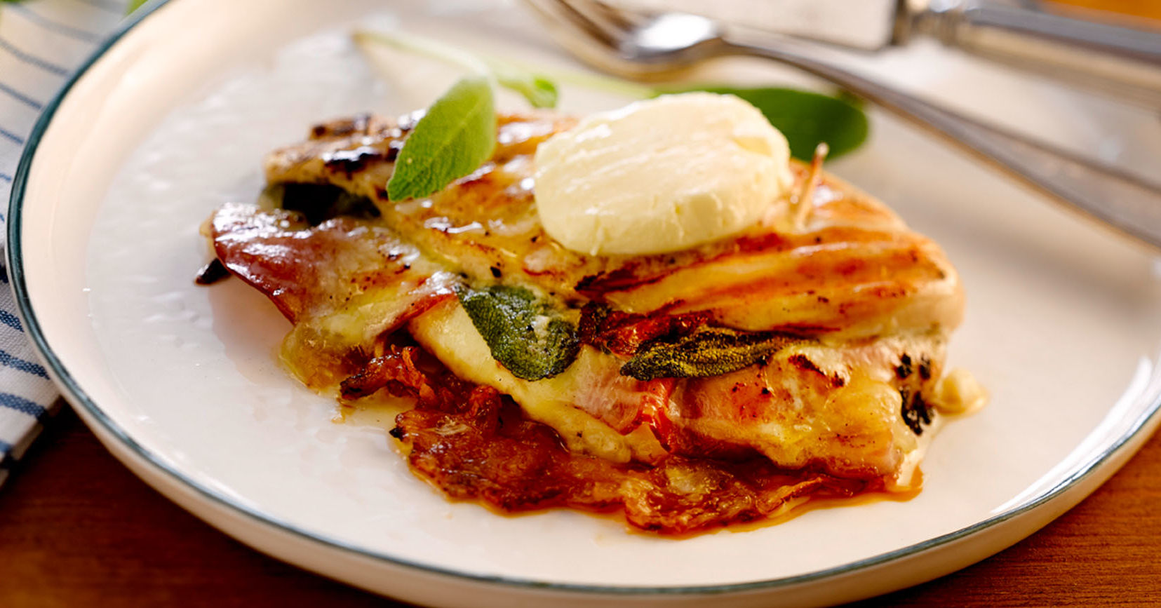 Rezept - Hähnchen a la Saltimbocca jetzt bei MEGGLE.