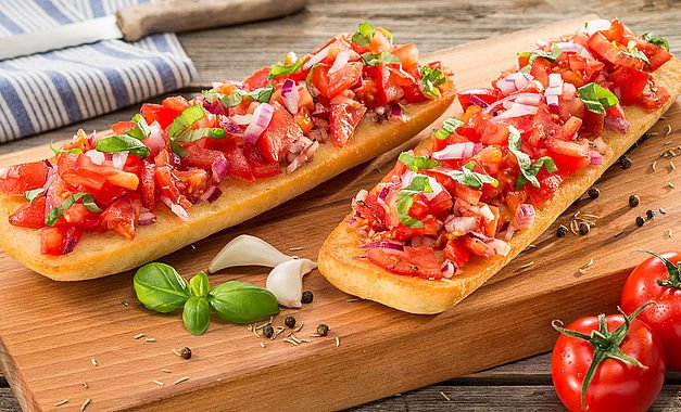 Knoblauch Brot a la Bruschetta