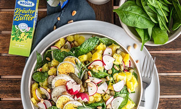 Kartoffelsalat mit Kräuter-Butter