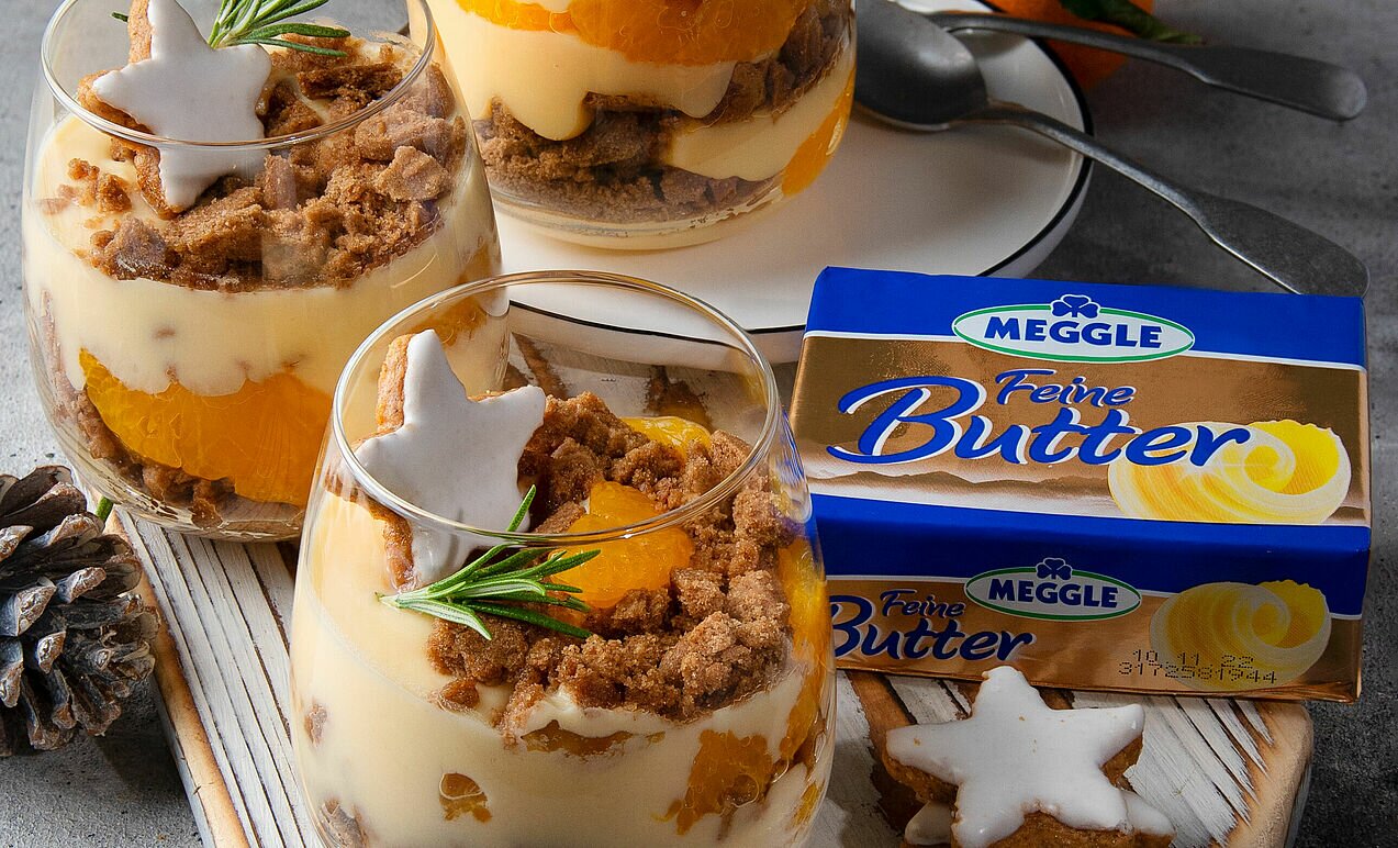 Spekulatius-Mandarinen Dessert im Glas