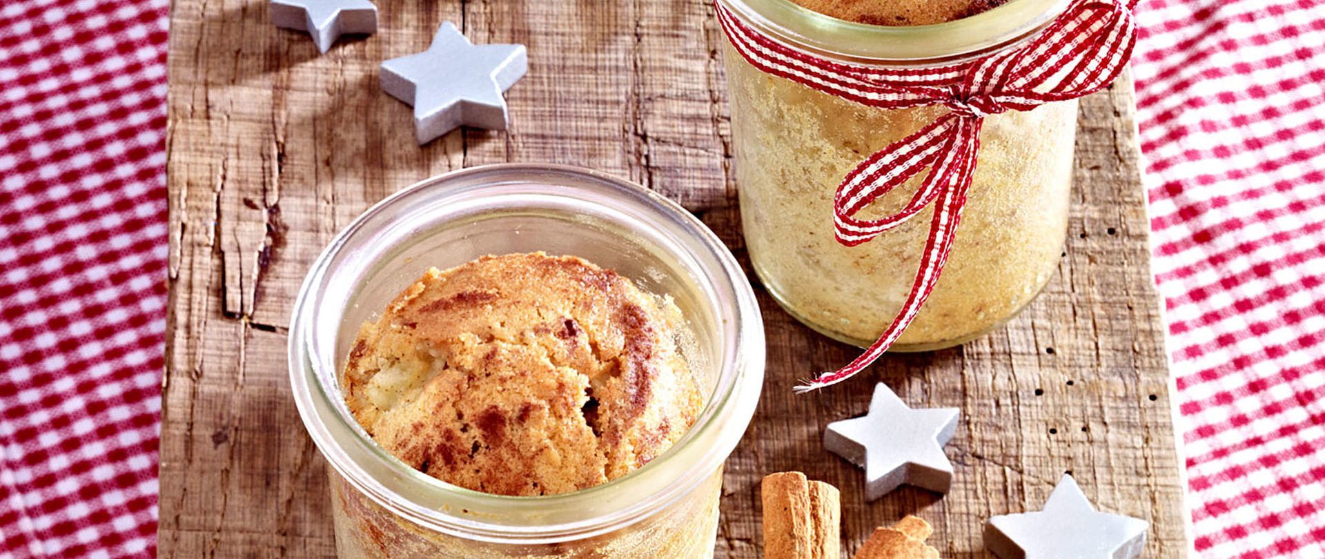 Birnen Nuss Kuchen im Glas